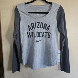 Nike Arizona Wildcats Long Sleeve Tee Women’s‎ XS Gray Tri-Blend Athletic Cut